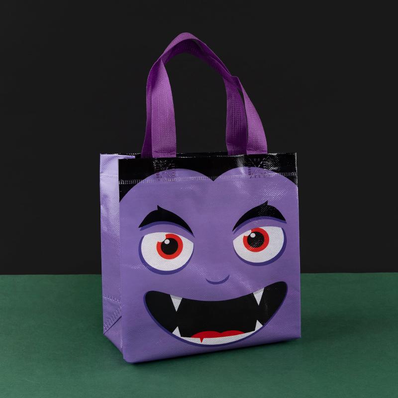 StoBag, Halloween Party Kids Waterproof Non Woven Portable Tote Bag Shopping Bag Candy Gift Bags, 12/30pcs