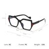 Vaneasel 1pc women's large frame trapezoidal gradient color trend fashion anti-blue light glasses daily reading frame glasses