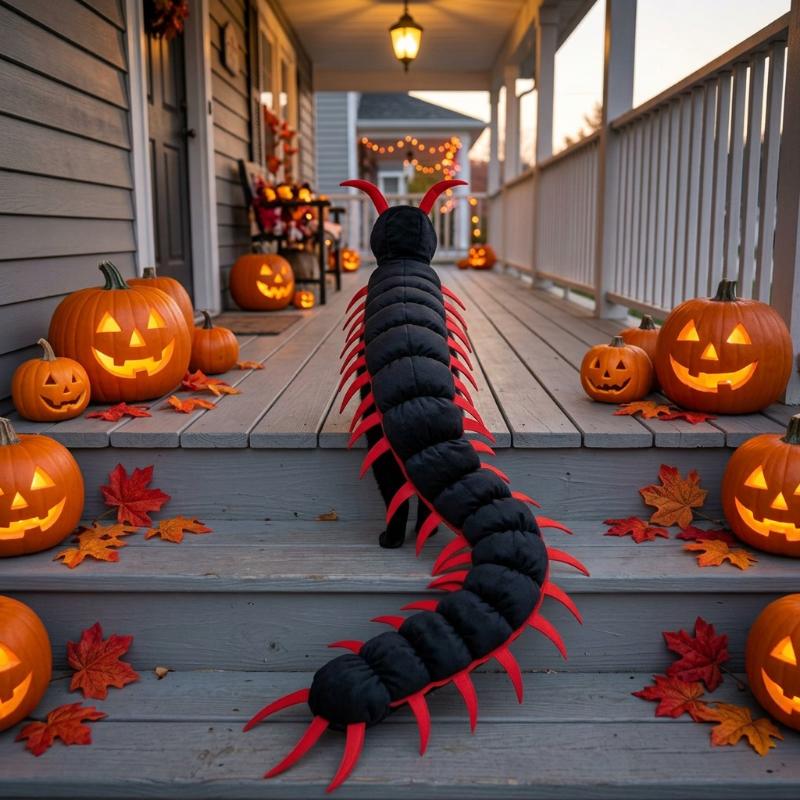 Cat Centipede Costume Funny Adjustable Pet Cosplay Suit for Small Medium Cats Party Photo Shoot Dress Up Props
