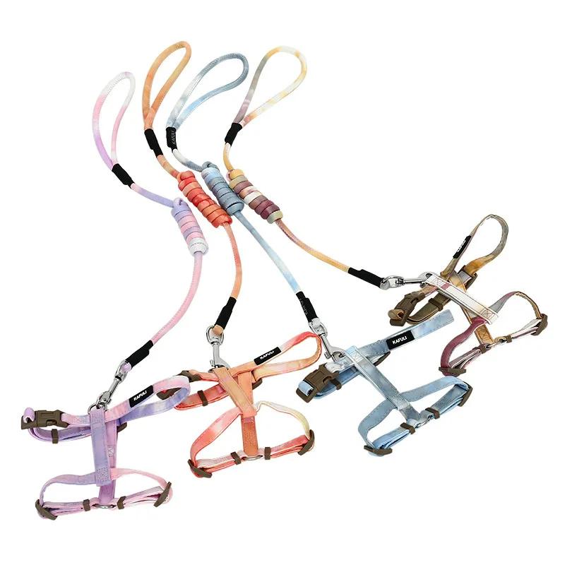 Cat Harness Set Adjustable Escape Proof Pet Harness for Kitten Outdoor Walking Cat Collar Lead Leash Pet Supplies