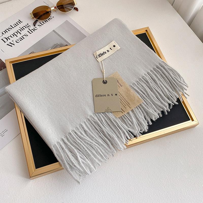 45 Color Winter Scarf For Women Long Warm Cashmere Scarves Hijab Solid Lady Shawl Wrap Female Pashmina Bandana Head Stole
