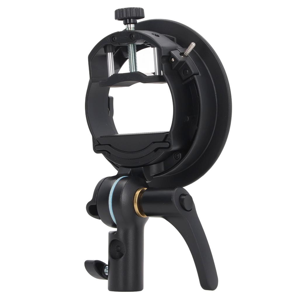 Flash Bracket for Bowens Mount Plastic Metal Round Head Flash Holder Bracket for Godox S2 V1 V860II TT350 AD400Pro