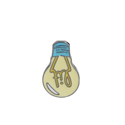 European & American Fashion: Cute Cartoon Light Bulb Brooch Badge