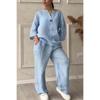 Nieuwe Dames 2-delige Set, Losse Broek met Hoge Taille, Polyestervezelstof, Effen Kleur, Strapless, Gemiddelde Elasticiteit, Elegante Stijl