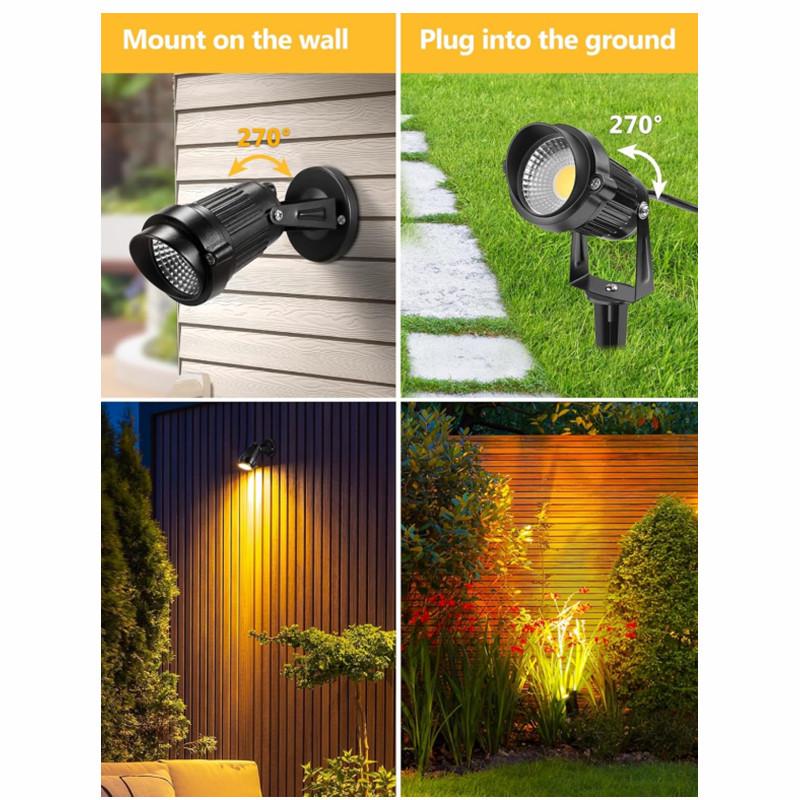 Outdoor Waterproof LED Garden Spike Spotlight for Path, Lawn, and Courtyard Lighting