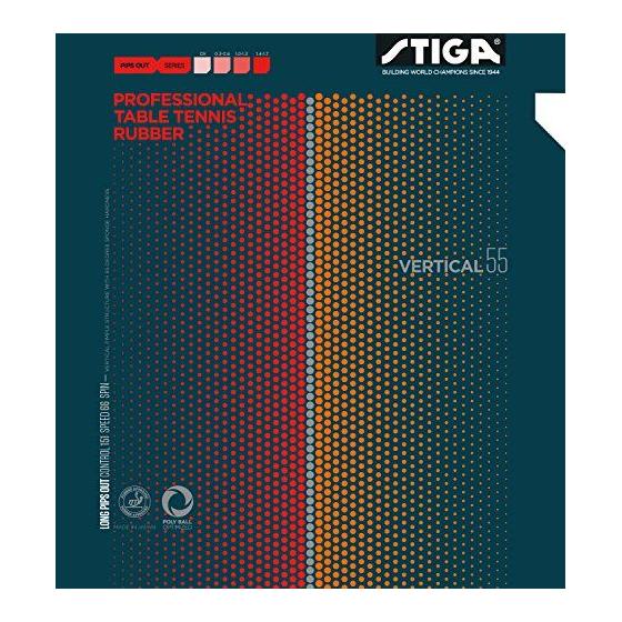 Used New STIGA Table Tennis Rubber High Grain Rubber Vertical 55 Black Medium 1710550117