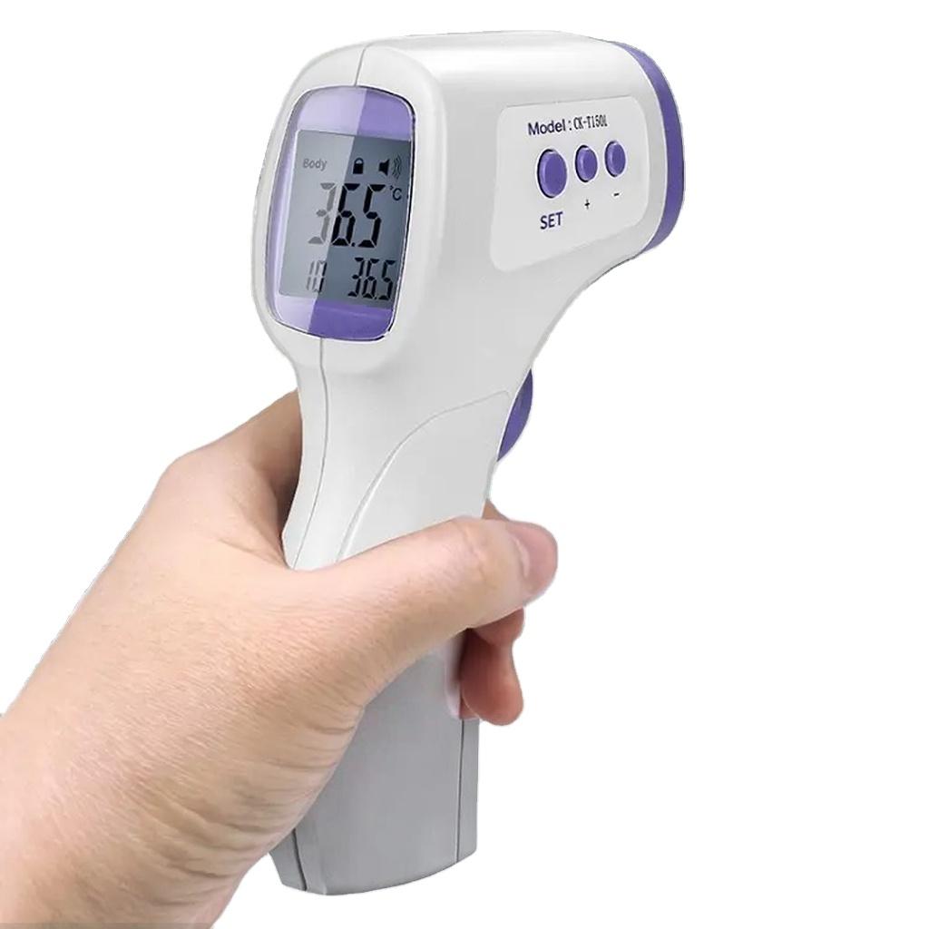 AIQUE High Accuracy Fast-Reading Digital Infrared Forehead Thermometer Non-Contact Design Adults Kids Electric Power Source CE Acrylic