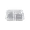 MOSUO Disposable 3-Compartment Lunch Box