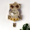 Owl Wall Clocks Pendulum Stylish Home Decor Clock Mechanism Silent Living Room Luxury Decorated Wall Watch Interior Ornaments