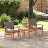 Chaises de jardin vidaXL 2 pcs avec coussins en bois d'acacia massif 4106580