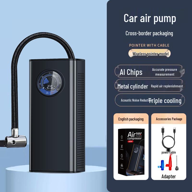 Compact Electric Car Air Pump with Digital Display