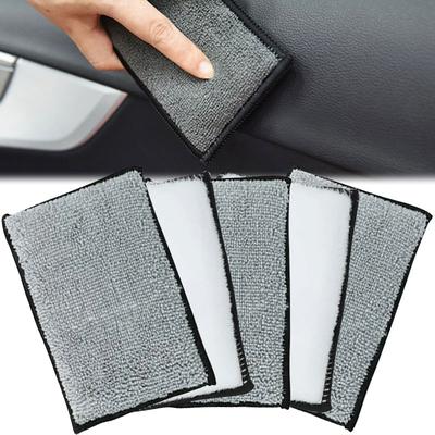 1/2/5 Stück Auto-Reinigung Mikrofaser-Schwamm Auto-Innenraum Fleece Schrubb-Handtuch für Kunststoff Leder Wachs-Schwamm Auto-Reinigungswerkzeuge