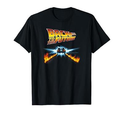 Back To the Future DeLorean and Logo T-Shirt