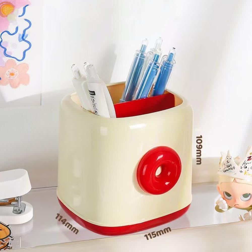 Plastic Student Pen Holder Interesting Stationery Organizer Pencil Storage Box  Home Office Decor
