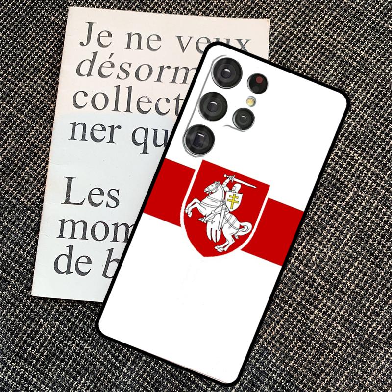 Belarus Flag Coat of Arms For Samsung Galaxy S24 S23 Ultra S22 S20 S21 FE S8 S9 S10 Note 10 Plus 20 Ultra Phone Case