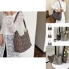 2024 Stylish Lazy Leopard Print Large Capacity Shoulder Bag For Women Chic Casual Use
