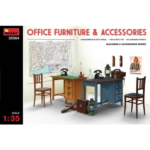 

Miniart 1/35 Office Desk & Accessories Plastic Model MA35564