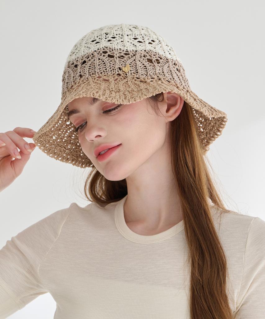 Koipeu Color Block Knitting Bucket Hat Cf091Ht126