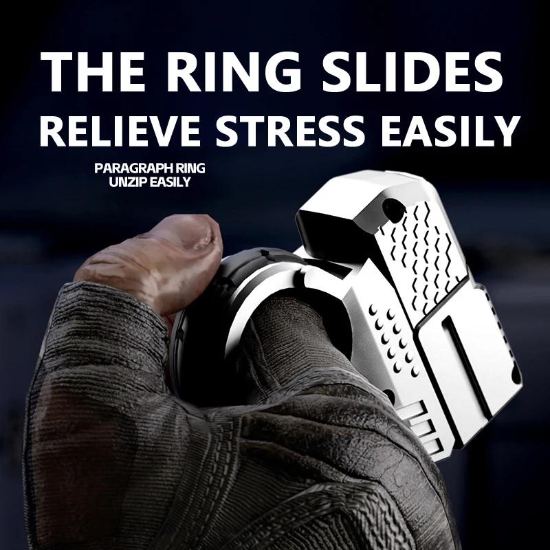 Mini Throwing Shell Bullet Gun Relieve Stress Ring Alloy Metal Finger Gun Decompression Toy For Boy Gift Launch Soft Bullet Play