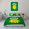 Set Copripiumino con Design a Schizzi Faccina Sorridente Copripiumino Federe  (1*Copripiumino 2*Federe, senza piumino)