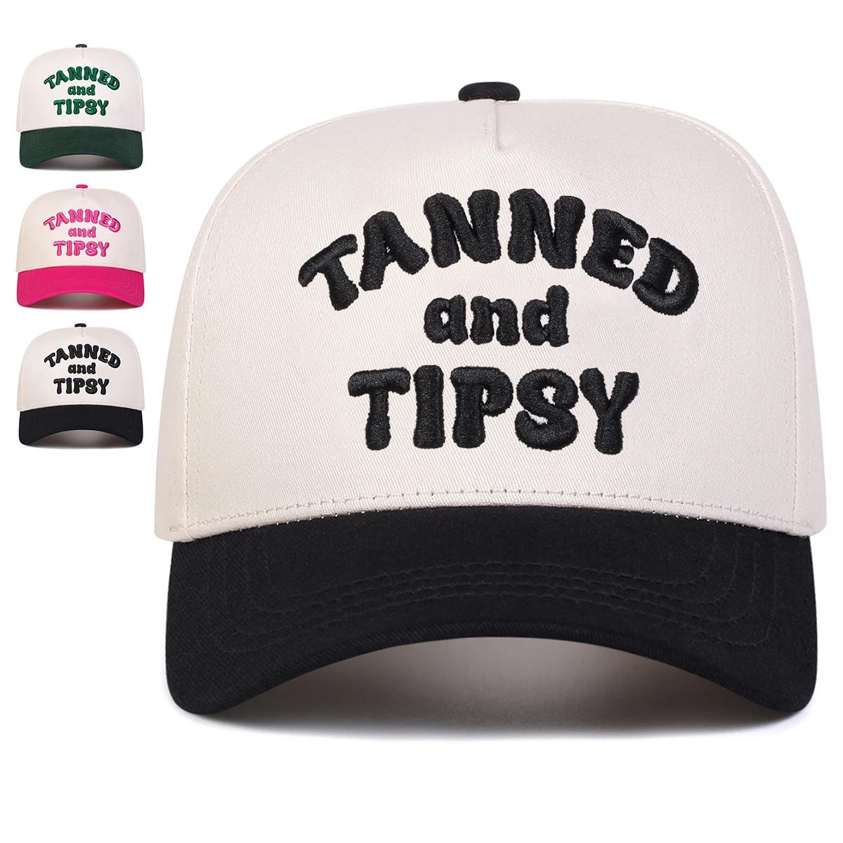 Yiran Bag Women's Unisex Tanned And Tipsy Letter Embroidery Baseball Caps Spring Autumn Outdoor Adjustable Casual Hats Sunscreen Hat Sports Cap