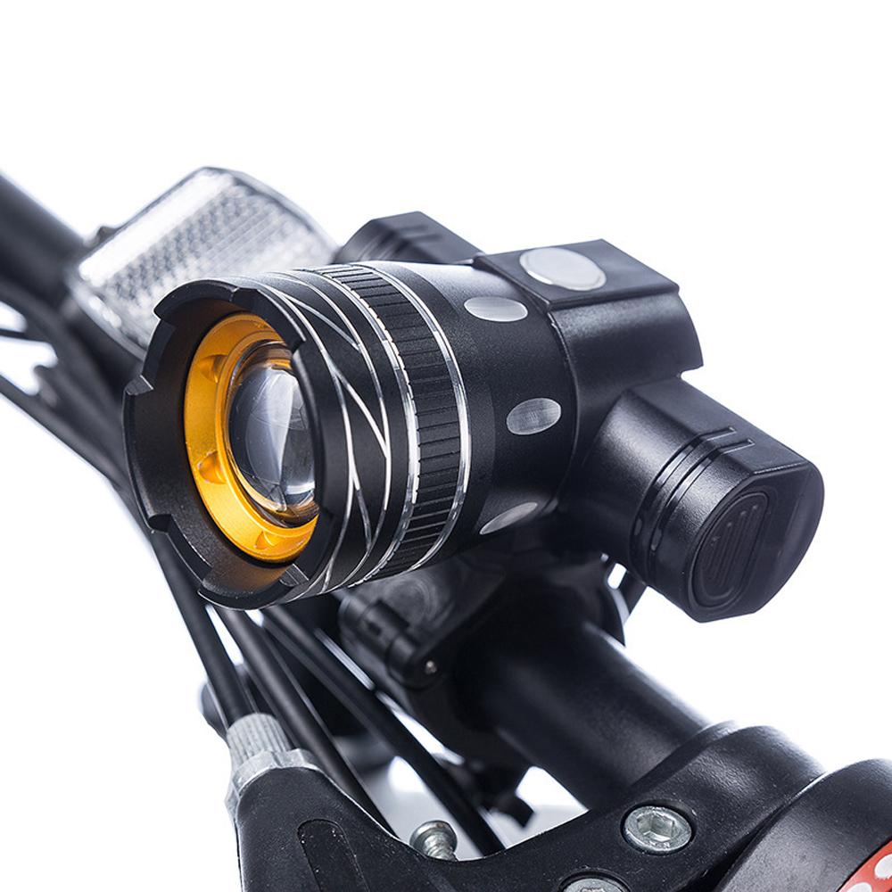 Fahrradlicht vorne Fahrradscheinwerfer USB wiederaufladbare Taschenlampe Zoombar mit 3 Lichtmodi für