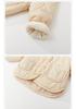 Detachable Hat Cotton Jacket for Infants, Girls, Winter Children, Plush, Versatile Fashion Coat Top