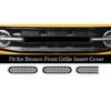 Front Grille Erts Mesh Headlight Trim Decor Cover Kit For + Ford Bronco