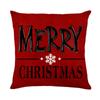 Christmas Pillowcase Decorative Linen Printed Porch Courtyard Sofa Home Decoration Pillowcase