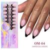 150Pcs Black French Tip Gel Nail Tips Short Coffin Shape Press on Nails Short for Women False Nails 15 Sizes