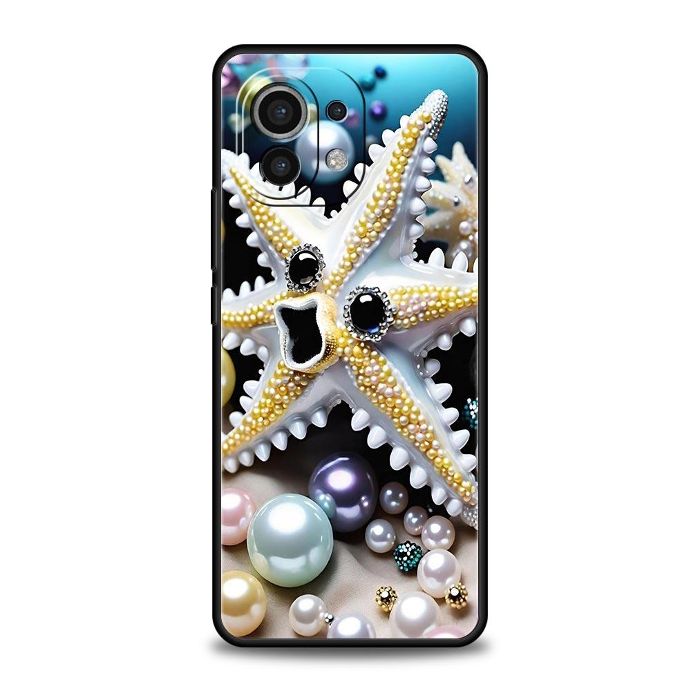Ocean Coastal Seashell Seaweed Phone Case Cover for Xiaomi Mi 17 15 14 13 12 11 Ultra 15T 14T 13T 12T 11T Pro Lite 5G Soft TPU