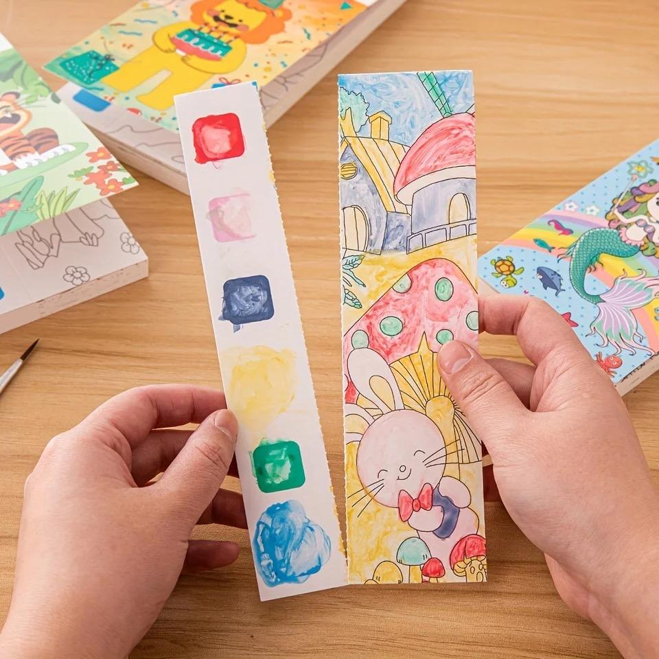High-Quality 20 Pages+2 Pens Watercolor Picture Book Kindergarten Colored Graffiti Enlightenment Note Picture Book