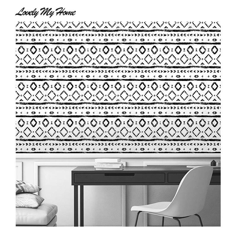 

Черно-белые геометрические фигуры, самоклеящиеся фоновые обои для гостиной, спальни, ремонт стен, наклейки на мебель