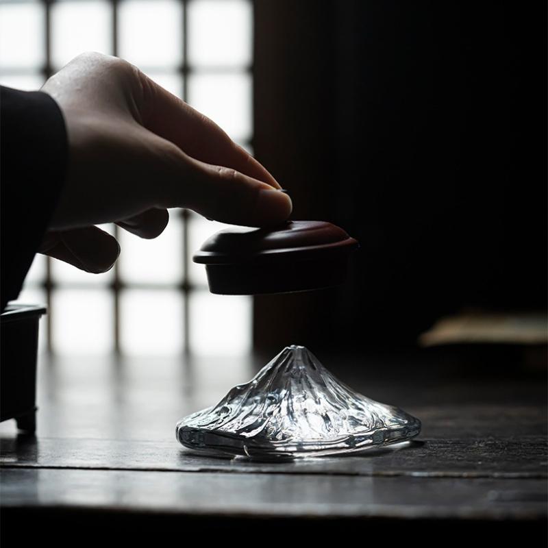 Transparent Crystal Glass Incense Holder Zen Home Fragrance Burner Decorative Stand