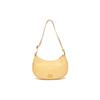 MLB Artificial Leather With Nylon Hobo Underarm Bag, Shoulder Bag Women's Lemon Bright Yellow Casual