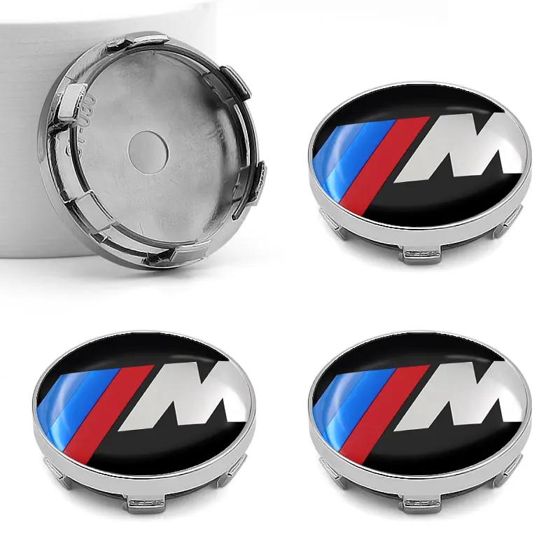 4PCS 60mm M LOGO Emblem Car Rim Cover Decal Tire Wheel Center Hub Cap Cover Auto Accessories for BMW X1 X3 X4 X5 E46 E90 F20 E60 E39 F10 M2 M3 M5