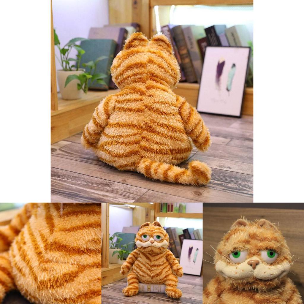 Animacinis Garfieldas Pliušinis Žaislas Storas Katė Minkštas Kimštas Gyvūnas Pagalvė Lėlė 12-18 Colių**