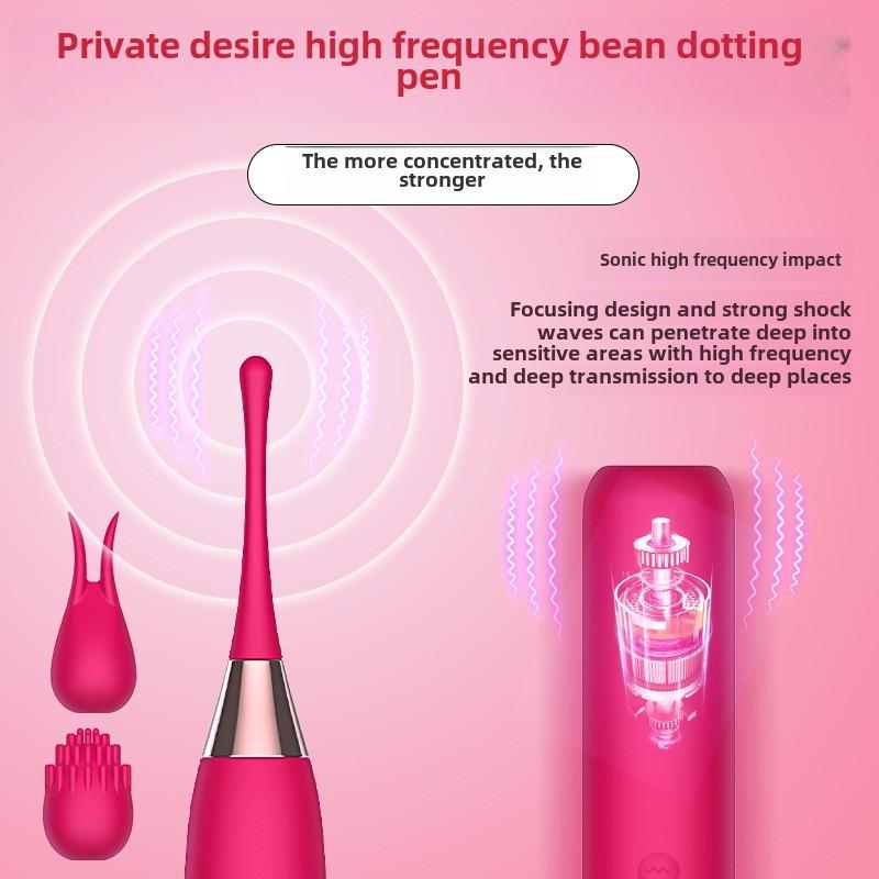 Private Desire Point Tide Pen Female High-frequency Double Head Vibration Tip Point Orgasm Stimulation Vibrator Masturbator