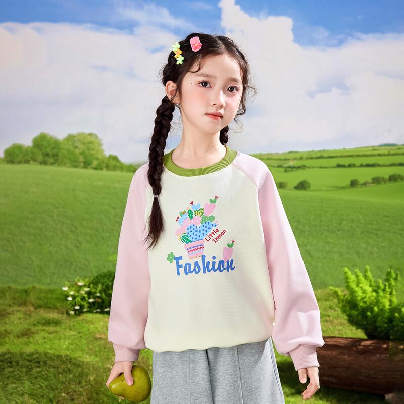 Xiaoyinman Girls' Raglan Sleeve Pullover Sweatshirt