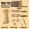 Parrot Chew Stick Natural Wood-Bird Toy with Edible Snack for Small Parrots Cage Decoration Stress Relief
