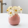Mini-Keramikvase, einfarbig, glasierte Blumenvase, Schreibtischdekor, Miniatur-Knospenvase für kleine Hydrokulturpflanzen, Blumen, Büro, Wohnzimmer, Schlafzimmer