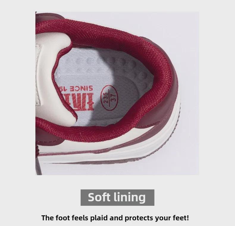 Trendy 2024 Women's White Korean-Style Thick-Soled Casual Shoes for All-Season Wear