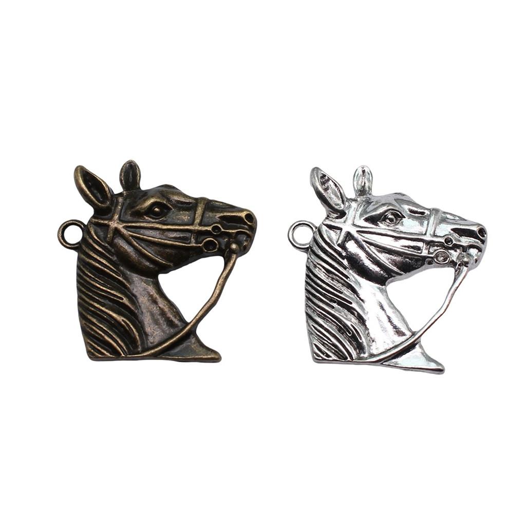 Antique Horse Pendants Metal Animal Charms For DIY Jewelry Handmade Craft Supplies