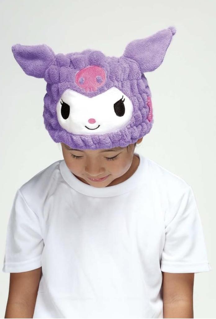 Skater Towel Hair Drying Sanrio Girl TOC11-A Moisture-Absorbent, Quick-Drying Cap, Towel, Kuromi,