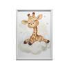 Żyrafa Na Chmurce - Plakat Dla Dzieci Żyrafa Na Chmurce - Plakat Dla Dzieci, 40X50 Cm, Bez Ramy, Papier Matowy 230 Gsm