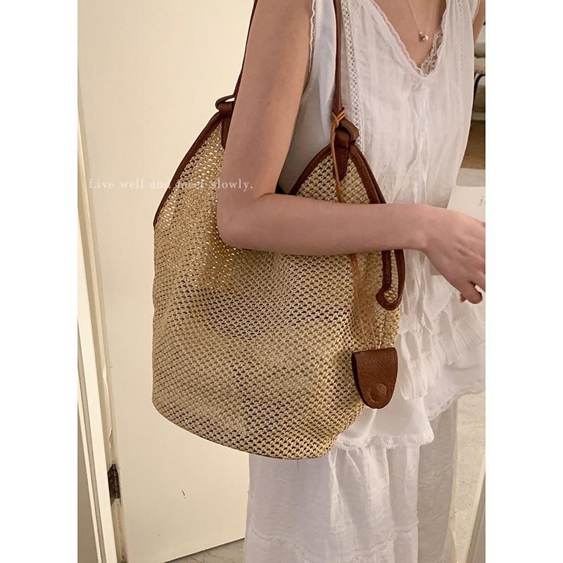 Summer Fashionable Large-capacity Underarm Bag, Versatile Single-shoulder Vegetable Basket Bag