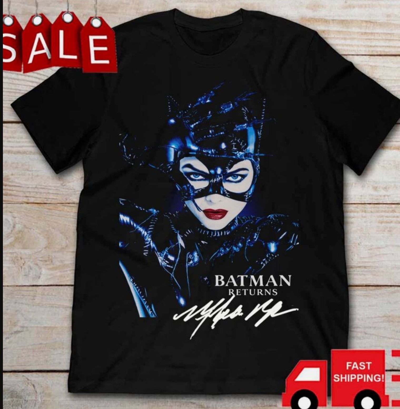 Michelle Pfeiffer Batman Returns Catwoman Shirt Black Unisex S-5XL XXXL
