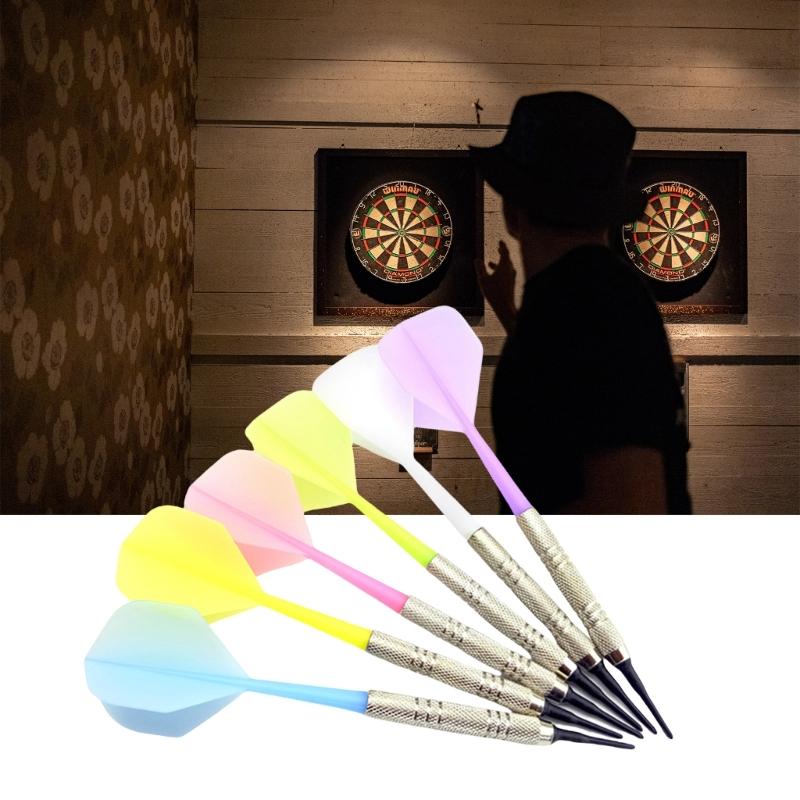 Set of 6Pcs Plastic Tip Dart, Not Easy to Break and Bend Profession 14g Electric Soft Tip Dart with Integrated Shafts