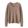 Women's V-Neck 100% Pure Cashmere Loose Knit Sweater - Autumn/Winter 2025