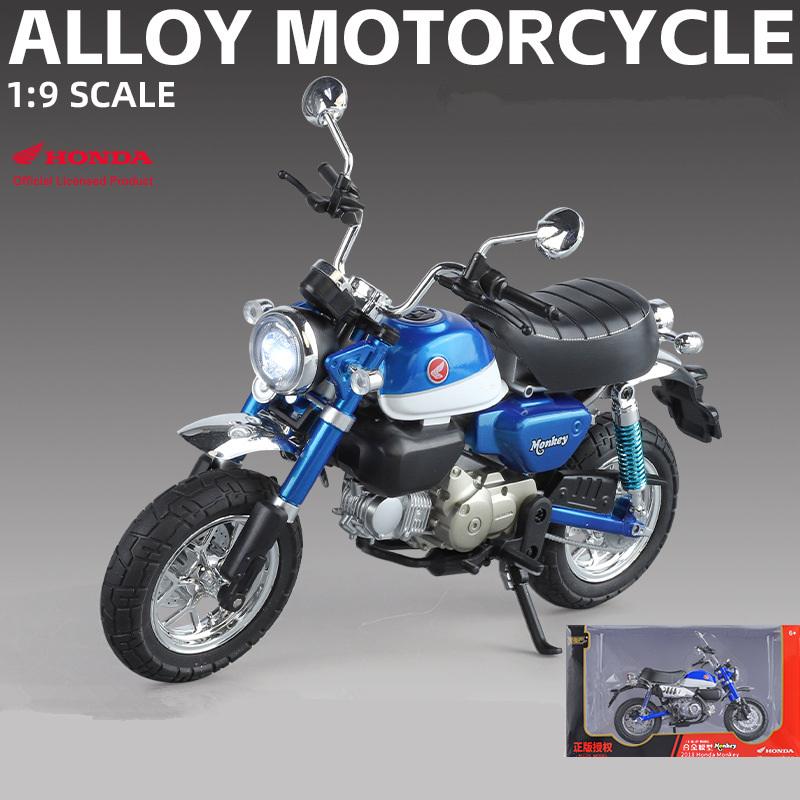 1/9 Honda Monkey 125 MINI Alloy Die Cast Motorcycle Model Toy Vehicle Collection Sound and Light Off Road Autocycle Toys Car
